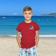 thumbnail image 5 of Kids Independence Day Graphic Tee Boys Girls American Flag Graphic T-Shirt Cute Round Neck Short Sleeve Cotton Top Red 9-10 Years, 5 of 6