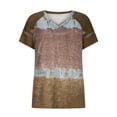 thumbnail image 5 of Njoeus Womens Tops Casual Short Sleeve Shirts V-Neck Tunic Tops for Women Trendy Tie-Dyed Tee Loose Fitting Blouses Summer Clothes S-XXL, 5 of 6