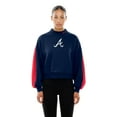 thumbnail image 4 of Women's New Era  Navy Atlanta Braves Mock Neck Balloon Sleeve Sweatshirt, 4 of 5