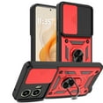 thumbnail image 4 of Innens for Moto G Stylus 5G 2024 6.7inch Case with Ring Stand and Slide Camera Lens with Screen Protect Cover, Red, 4 of 14