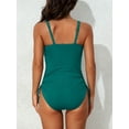 thumbnail image 6 of Sociala Tie Side One Piece Monokini Swimwear Double Straps Bath Suit Tummy Control Swimsuit, 6 of 6