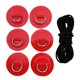 thumbnail image 2 of Kit de aparejo de cubierta Sunnimix de amortiguador elástico 6 Almohadilla de choque rojo, 2 of 8