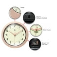 thumbnail image 4 of Infinity Instruments Retro Round Rose Blush Metal 9.5-inch Analog Wall Clock, 4 of 7