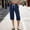 Navy, variant on Womens Athletic Pants Capri Elastic Waisted Drawstring Straight Leg Cropped Bottoms Sports Running Gym Active Trousers with Pockets