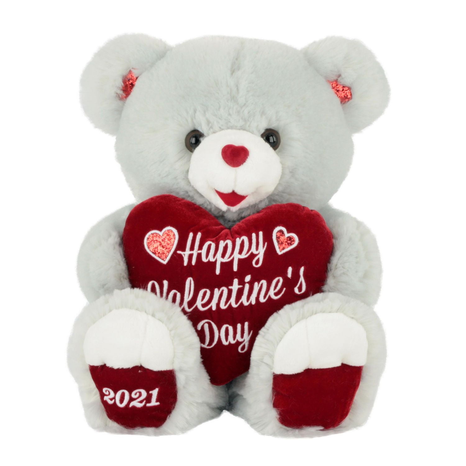 Way To Celebrate Valentine’s Day Large Sweetheart Teddy Bear 2021, Grey