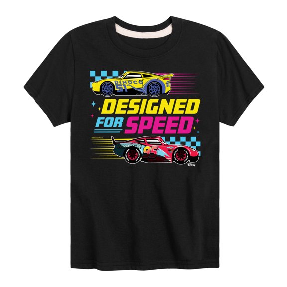 Disney's Cars - Designed For Speed - Boy's Toddler & Youth Short Sleeve Graphic T-Shirt