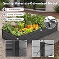 thumbnail image 4 of Nuu Garden 6x3x1ft Rectangular Galvanized Raised Garden Bed for Gardening Elevated Planting Metal Planter Box Outdoor Patio Planting Bed for Vegetables Flowers Herb, Dark Gray, 4 of 10
