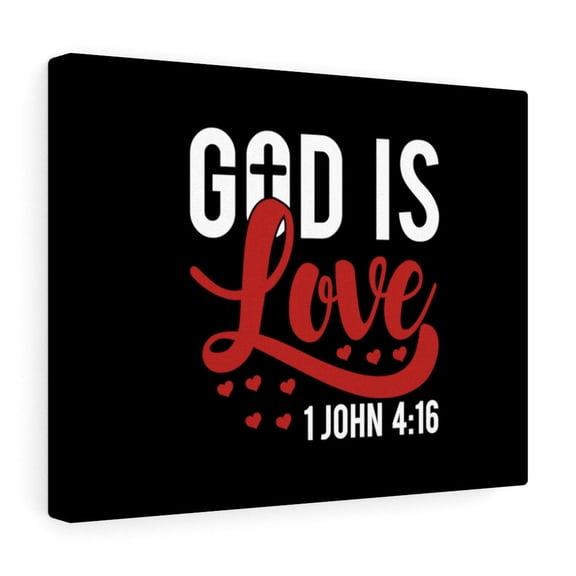 Scripture Walls 1 John 4:16 God Is Love Hearts Bible Verse Canvas Christian Wall Art Ready to Hang Unframed
