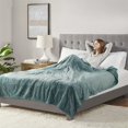 thumbnail image 2 of OLLIIX Serta Plush Heated Blanket, Blue, Queen, 2 of 7