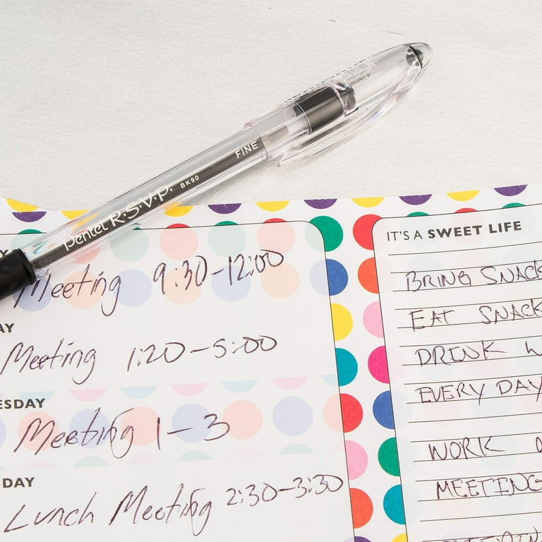 Pentel R.S.V.P. Ballpoint Pen Fine Line Green Ink 2 Pack (BK90BP2D