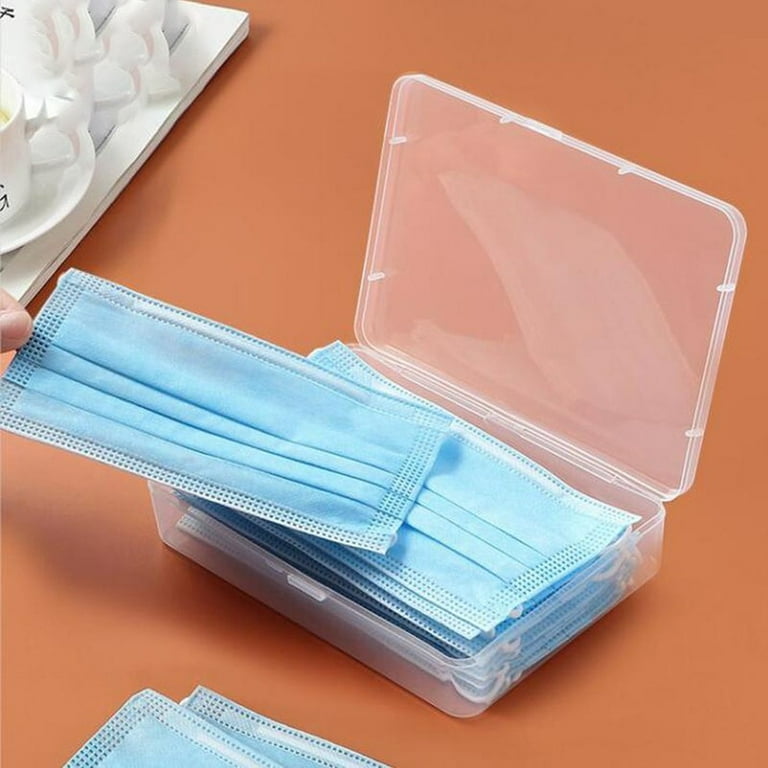 QIFEI Plastic Rectangle Mini Storage Containers Box with Hinged