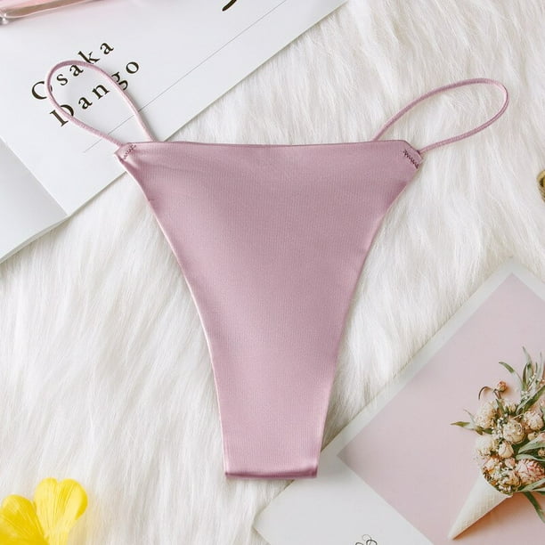 TrowBridge bragas de saten de seda para mujer tangas sin costuras deportivas ropa interior suave y comoda lenceria Sexy Tanga caliente Walmart en linea