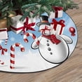 thumbnail image 3 of FMSHPON Christmas Snowman Santa Claus Xmas Christmas Tree Skirt Stand Mat for Holiday Party Decoration Indoor Outdoor 48 inches, 3 of 3