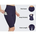 thumbnail image 4 of Womens High Waist Biker Shorts with Pockets Workout Running Short, 4 of 5