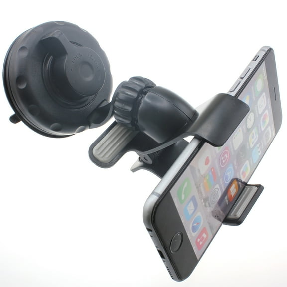 Windshield Car Mount for Samsung Galaxy S24 FE - Holder Glass Cradle Swivel Clip for Galaxy S24 FE