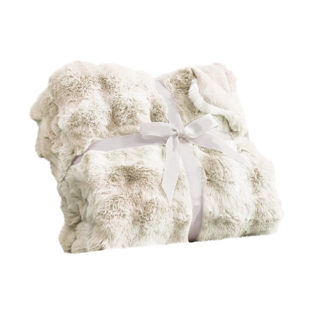 Winter Throws For Couch,Soft Cozy Faux Fur Fleece Blanket,Elegant Winter Reversible Faux Rabbit Fur Blanket,Plush Throw Blankets For Women,Winter Throw Blanket,Cute Fleece Throw For Girls,70.8"x78.7"