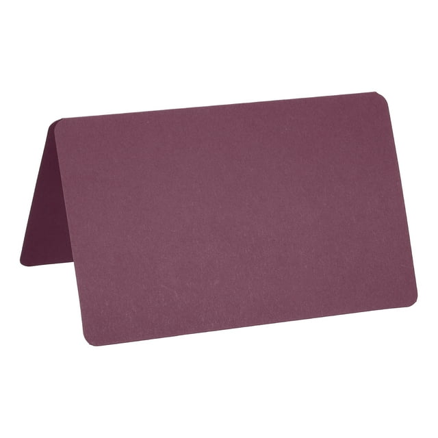 Unique Bargains Blank Greeting Cards,50pack Favor Decor Foldable Blank Card ,Burgundy Card Paper