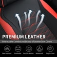 thumbnail image 4 of FLORICH Leather Car Seat Cover Front Seat, Waterproof Seat Covers for Cars, Automotive Seat Covers Universal Fit for Most Cars SUV Truck, Red & Black, 4 of 7