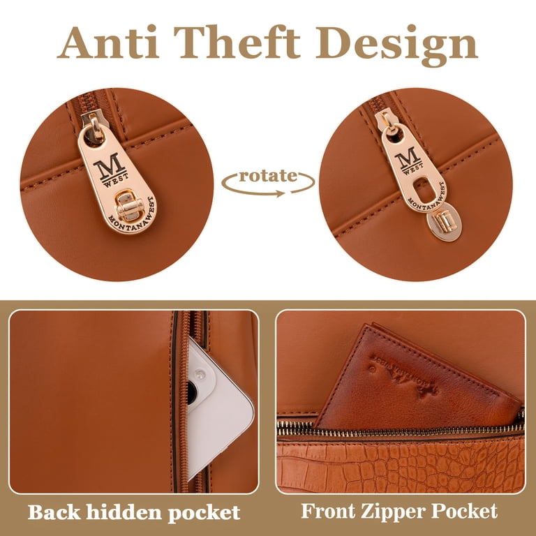 Medium Anti-Theft Backpack Purse with Secured Zipper & Tassel Design Montana West Medium Backpack Purse for Women Anti Theft  main image 2