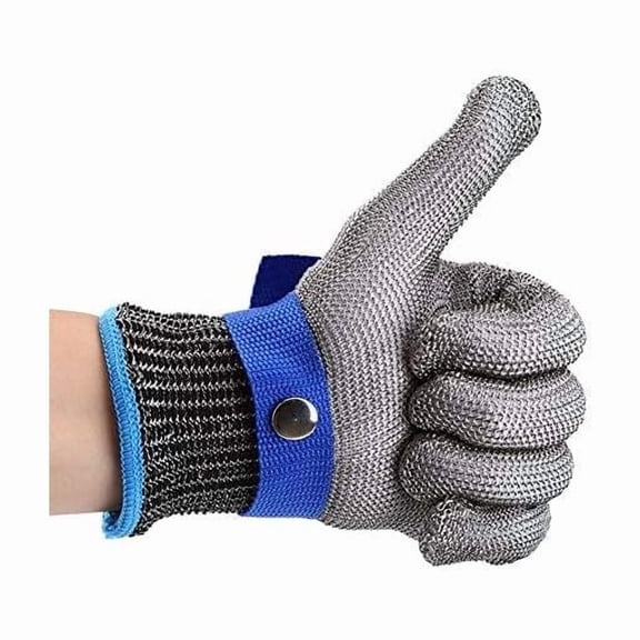Stainless Steel Cut Resistant Gloves Safety Work Glove Level 5 Protection (S)