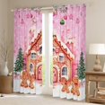 thumbnail image 2 of Castle Fairy Gingerbread Man House Black Out Curtains for Kids,Merry Christmas Curtains Pack of 2 (42x63 Each),Festival Xmas Bedroom Curtains,Super Cozy Room Decor, 2 of 6