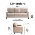 thumbnail image 4 of Serta Palisades 80" Track Arm Fabric Sofa with Storage Soft Beige, 4 of 4