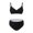 Black, variant on MuXiKeJi Clothes High Waist Maternity Swimsuit Two Piece Pregnancy Swimwear Bikini Bathing Suits for Women Maternity Swimsuits