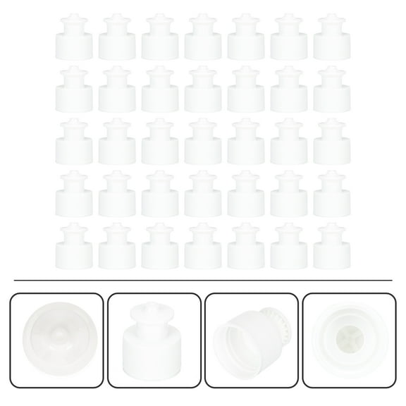 Soimiss 30Pcs Portable White Sports Bottle Lids Sealing Water Bottle Caps Replacement