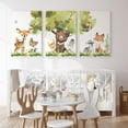 thumbnail image 3 of Hieng Baby Boy Nursery Wall Decor,Forest Animal Fox Bear Wall Hieng Set of 3 Boy Adventure Toddler Room Nursery Decor,Watercolor Mountain Forest Nature Woodland Painting Pictures for Bedroom, 3 of 6