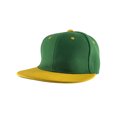 thumbnail image 1 of Top Headwear Flat Bill Adjustable Snapback Cap - Green/Yellow, 1 of 2