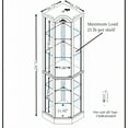 thumbnail image 4 of LoLado Corner Curio Cabinet Lighted Corner Display, Glass Display With Light, Wine Cabinet with Adjustable Glass Shelves Carved Decoration, OAK, 4 of 13