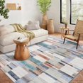 thumbnail image 1 of Runner Rug Washable Checkered  Rugs for Living Room Bedroom Kitchen Hallway Entryway Laundry Contemporary Abstract Rug Modern Geometric Rug Low Pile Office Rug Non Slip Blue, 1 of 9