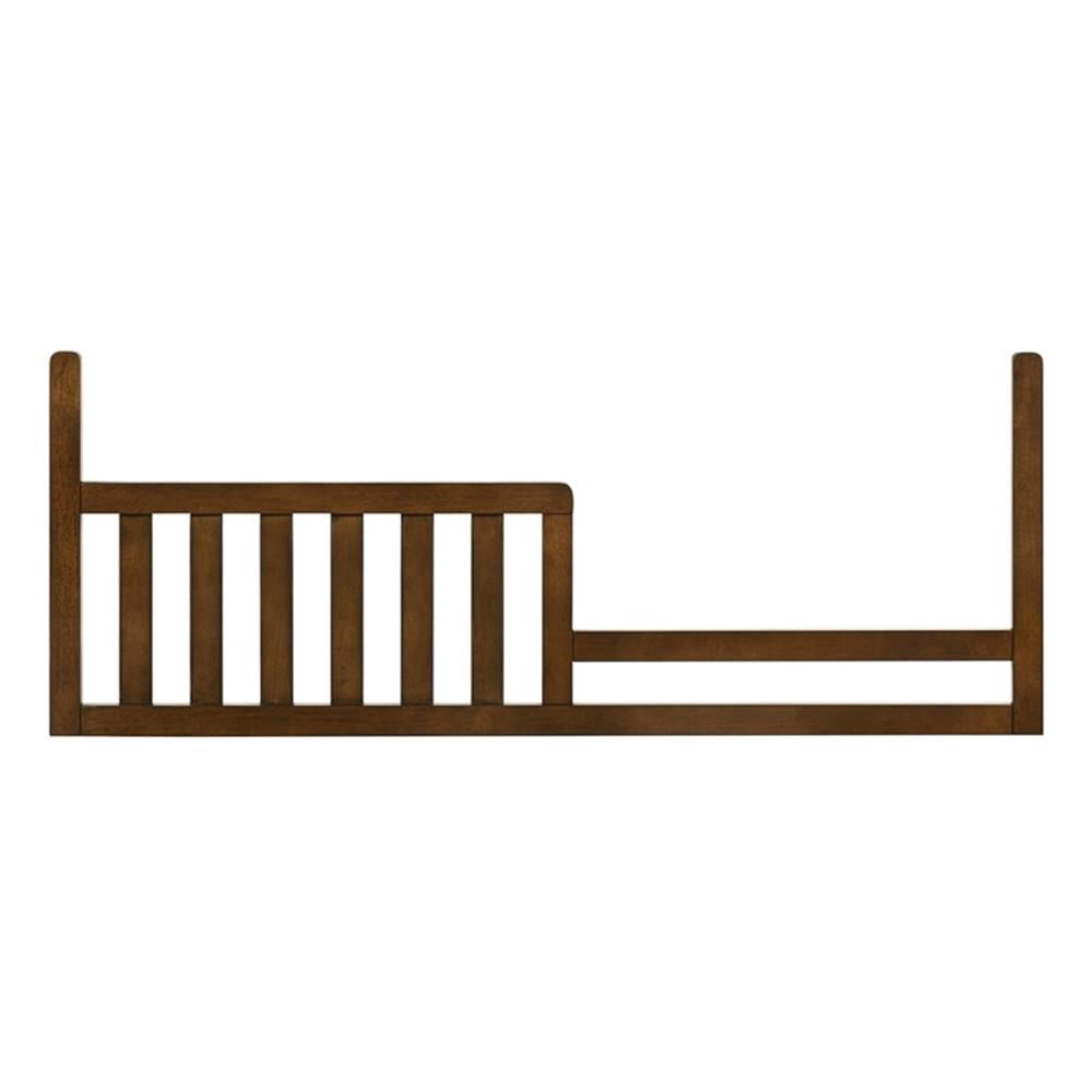 Pemberly Row Wood Transitional Toddler Rail in Tuscan/Brown Finish