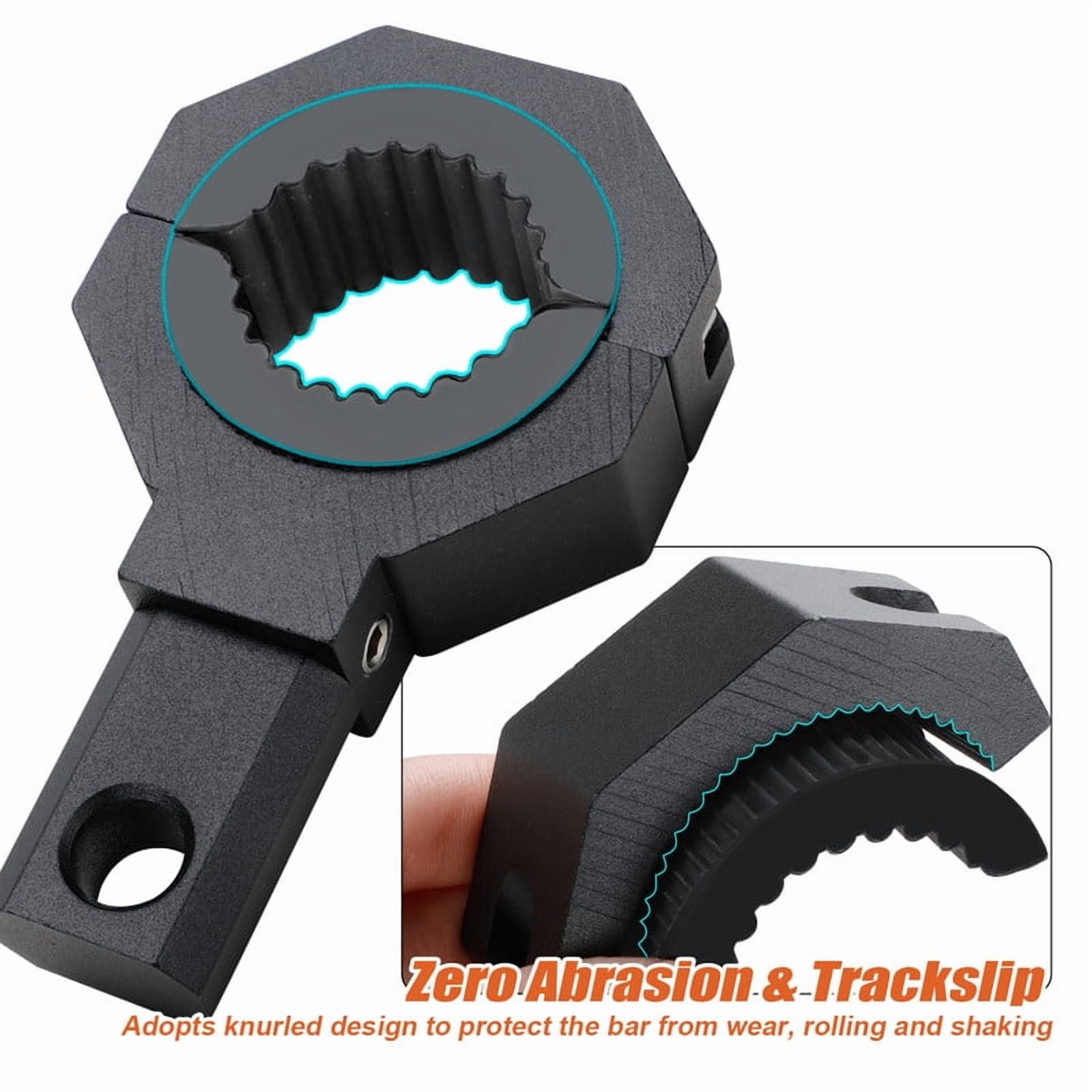 Roykaw Flag Mount Whip Light Mount for ATV/UTV, Anti-Rolling Adjustable, Fit 1"/1.5"/1.75"/2" Bar