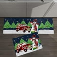 thumbnail image 2 of Kitchen Rugs and Mats Set of 1 Christmas Snowman and Red and Black Buffalo Plaid Truck Kitchen Sink Mat,Non-Slip Area Runner Rug,Washable Floor Mat for Home Dining Room Office 18"x47", 2 of 6