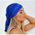 thumbnail image 5 of Vorkoi 35" Satin Head Scarf Large Square Scarf Silk Feeling Fashion Hair Wrapping Scarves for Women Girls, 5 of 6