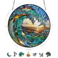 thumbnail image 2 of 83pc Acrylic Jigsaw Puzzle Suncatcher – 7.4in Sun Catcher Puzzle for Windows Hanging, Home & Garden Gift #005, 2 of 7