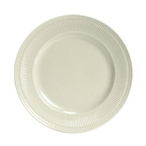 Tuxton China HEA-110 Hampshire American 11 in. Embossed Plate - White - 1 Dozen