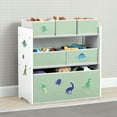 thumbnail image 5 of Delta Children Design & Store 6 Bin Toy Storage Organizer with Interchangeable Patches, Green/Pink, 5 of 21