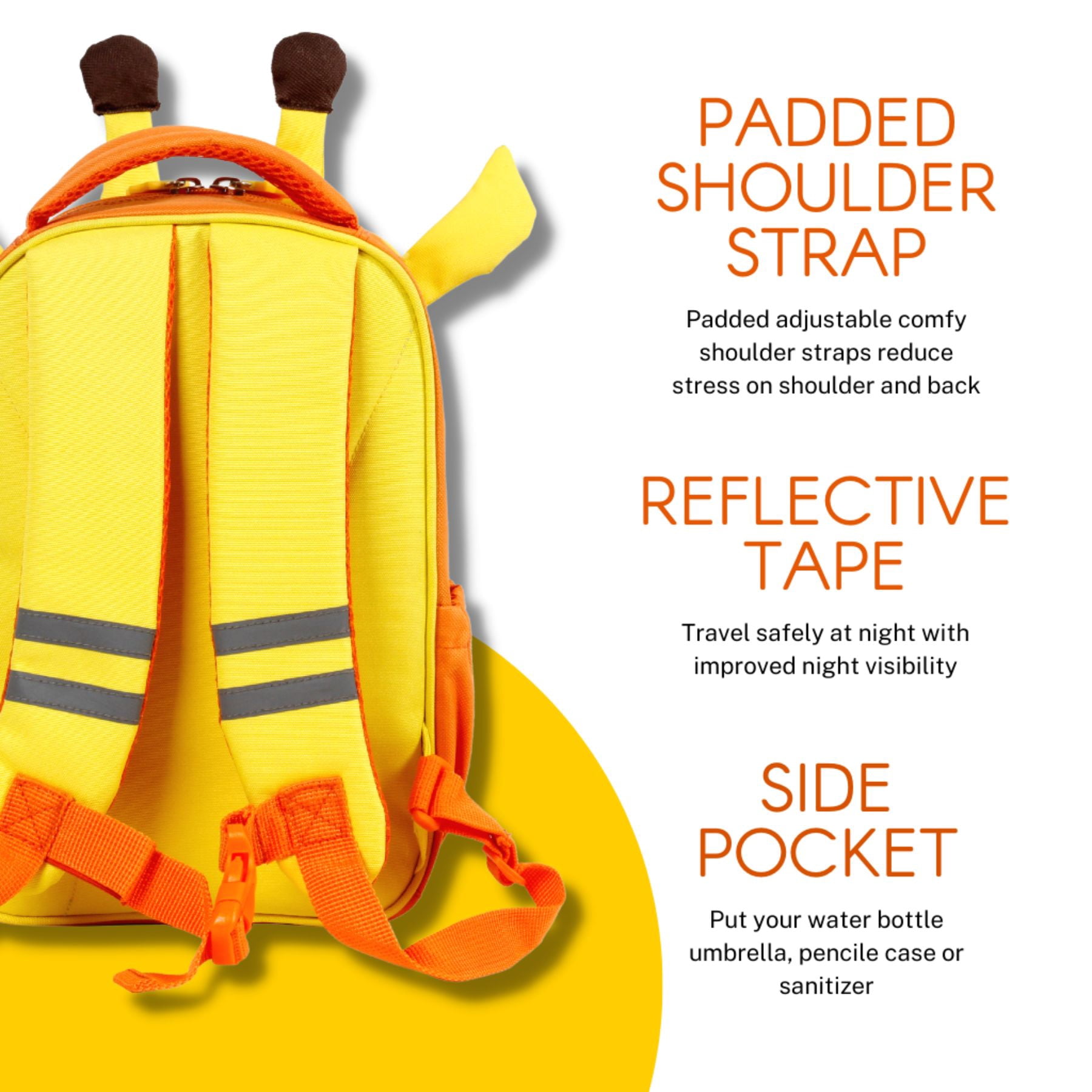 Twise Side-kick 12" Kids, Toddlers Backpack for Preschool, Giraffe