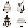 thumbnail image 4 of FORMRS Mini Backpack Purse for Women Quilted Travel Daypack Casual Shoulder Bag, Orange Nautical Pattern, 4 of 7