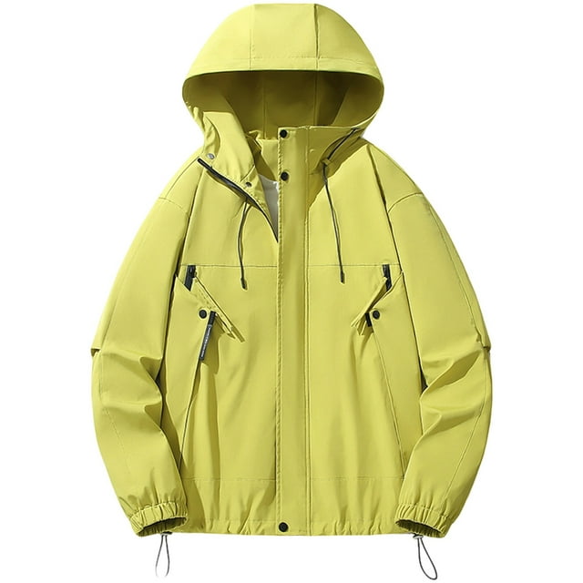 Veste à Capuche Zippée Style Européen pour Hommes Coupe Ample Décontractée Sports Extérieur Confortable Coupe-Vent