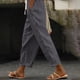thumbnail image 2 of Pantalones holgados con cintura elástica y hebilla lateral de color liso para mujer - Pantalones informales de poliéster con bolsillos traseros, tallas S-XXL, 2 of 7