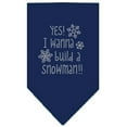 thumbnail image 5 of Christmas Pet and Dog Bandana Rhinestone, "Yes! I Want To Build A Snowman", 5 of 9