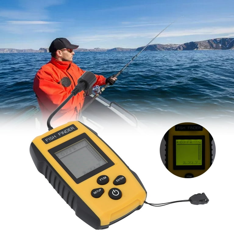 Fish Finder Sonar Sensor Kayak Wired Handheld Fish Depth Gauge