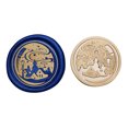 thumbnail image 2 of Cuadros Decorativos DIY Art Seal Head Craft Supplies redondo para empaquetar álbumes de recortes (casa de nieve) Tmvgtek embutido en tela, 2 of 6