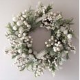 thumbnail image 1 of White Berries, Snow Puffs And Greenery Wreath, 1 of 1