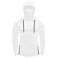 thumbnail image 4 of DDAPJ pyju Sun Protection Shirts for Men with Hood and Mask Compression Workout Hoodies Outdoor Fishing Hiking Tops White M, 4 of 7