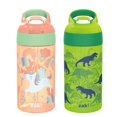 thumbnail image 1 of Botella de agua Zak Designs para niños, 470 ml, a prueba de fugas, paquete de 2, 1 of 9