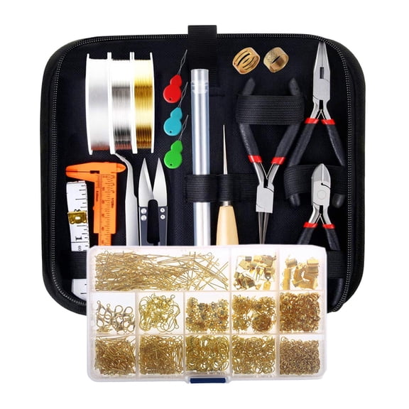 Jewelry Making Supplies, Jewelry Making Includes Findings, Pliers, Bead Wire, Storage Case for Jewelry Necklace Bracelet Making Repair